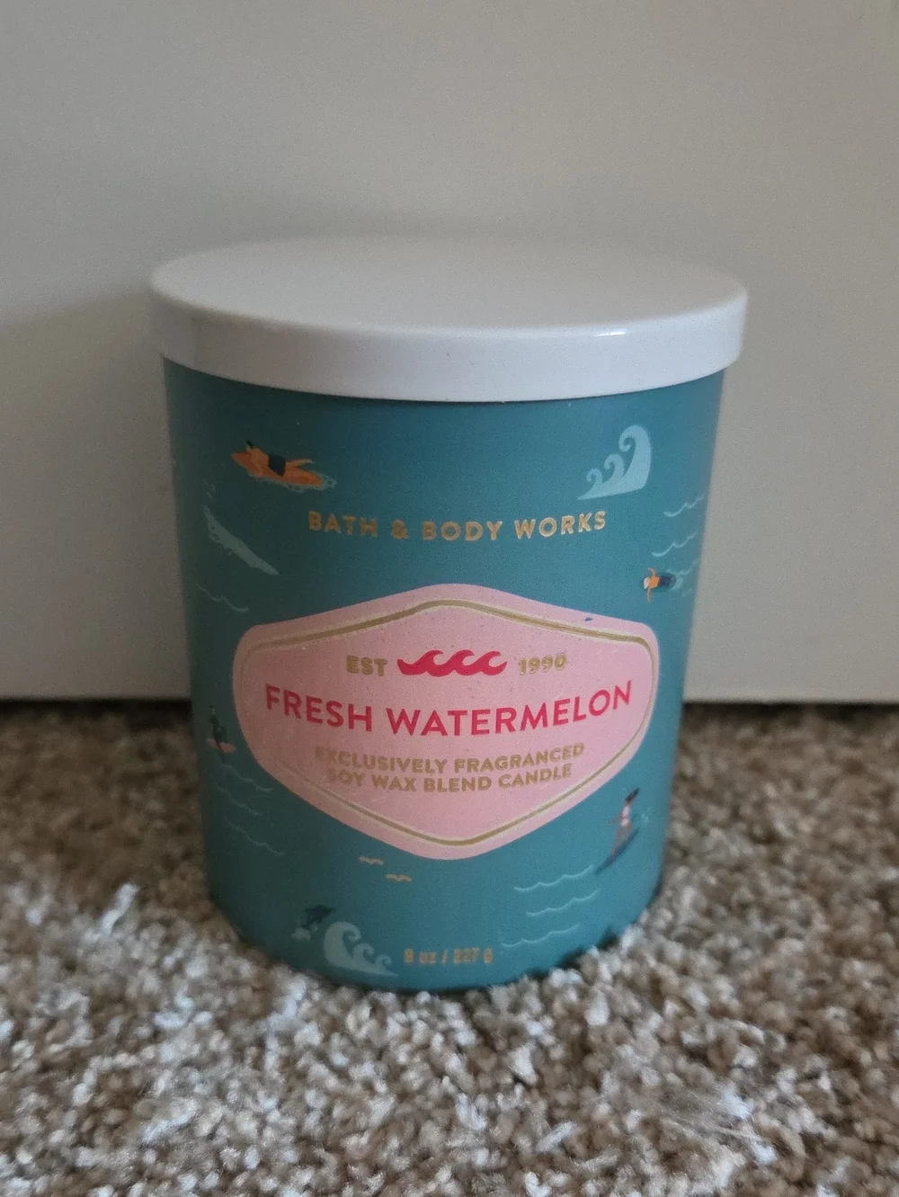 FRESH WATERMELON single Wick Candle Bath And Body Works